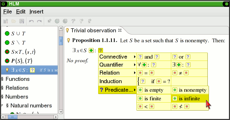 Entering a formula